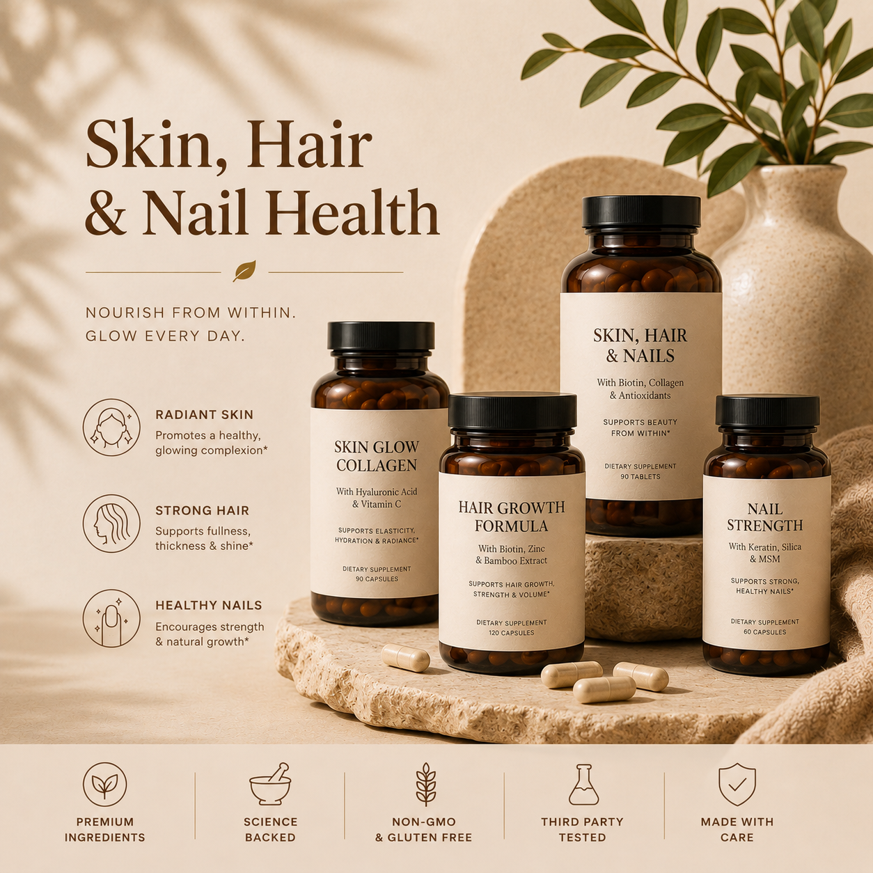 Skin, Hair & Nails